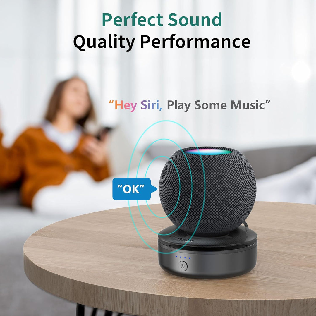 PlusAcc Akku Kompatibel mit HomePod Mini - Tragbare Ladestation Batterie Ständer Home Pod Mini Zubeh