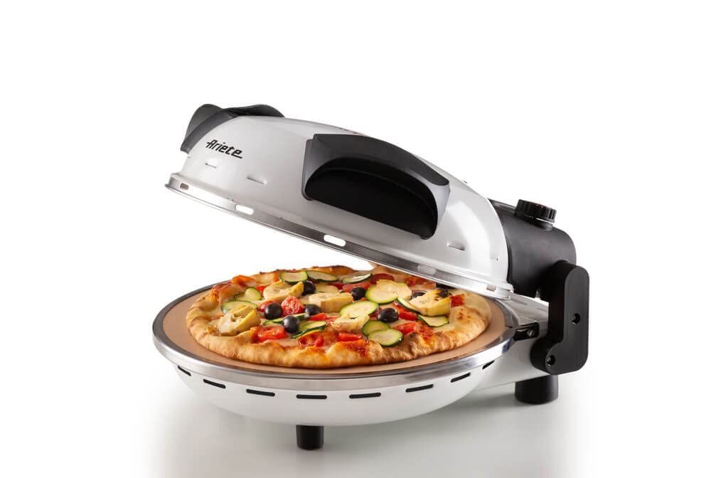 Ariete 918 Pizza in 4 Minuten, Pizzaofen, 1200 W, Schamottstein mit Antihaftbeschichtung, Höchsttemp