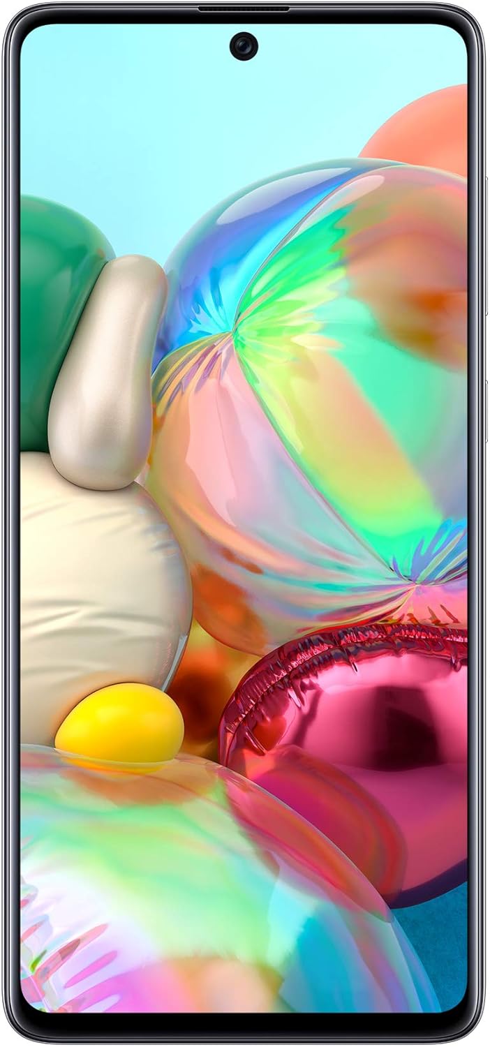 Samsung Galaxy A71 Smartphone - Handy, Dual SIM 128GB 6GB RAM SM-A715FN/DS, Silver-White Italien Sil