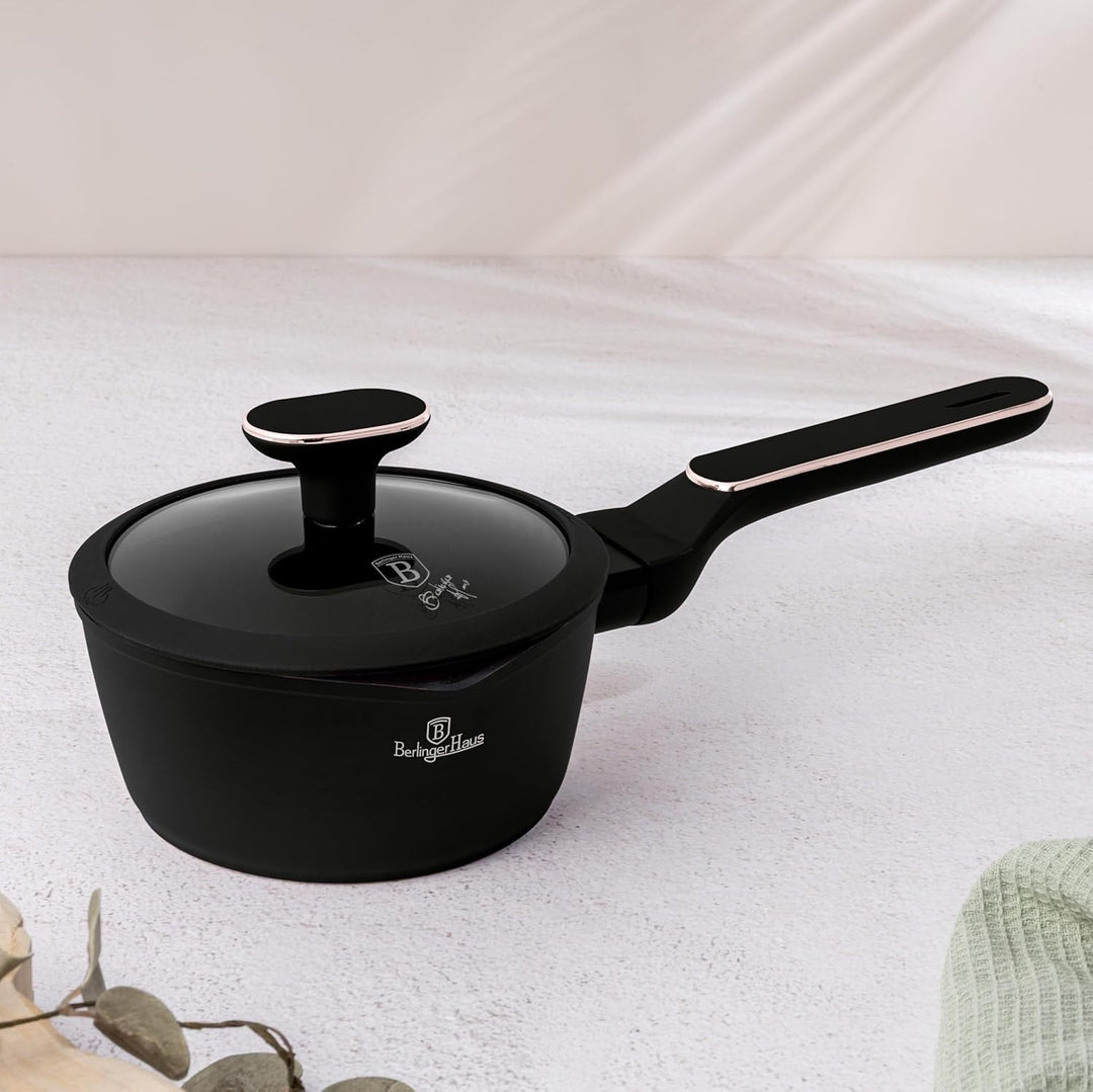 Berlinger Haus Stieltopf 16 cm TitanPro Antihaft Induktion Kompakt Backofen spülmaschinengeeignet So