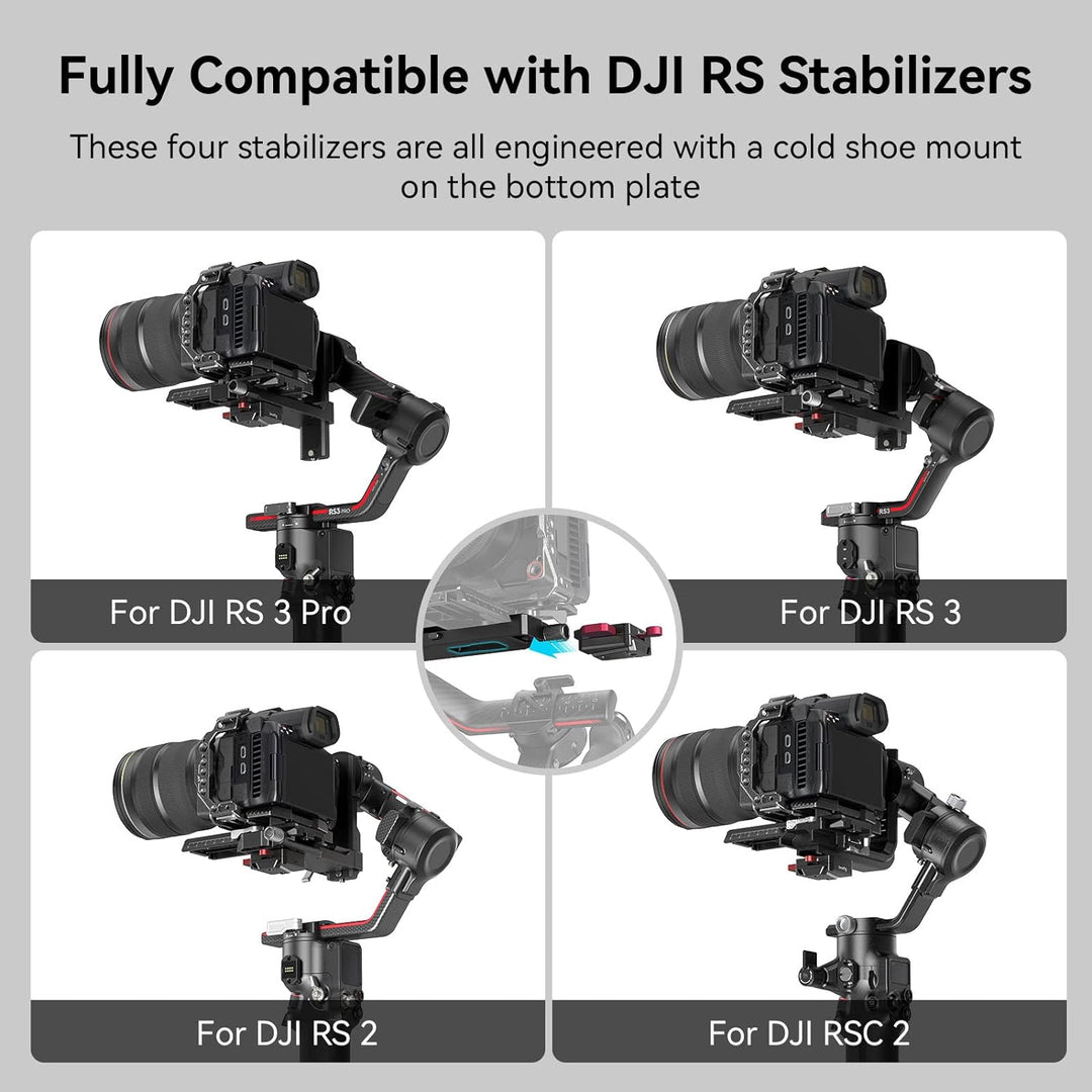 SmallRig RS3 RS3 Pro RS2 RSC2 Mini V-Mount Akkuplatte für DJI RS 3 / RS 3 Pro/RS 2 / RSC 2, mit V-Lo