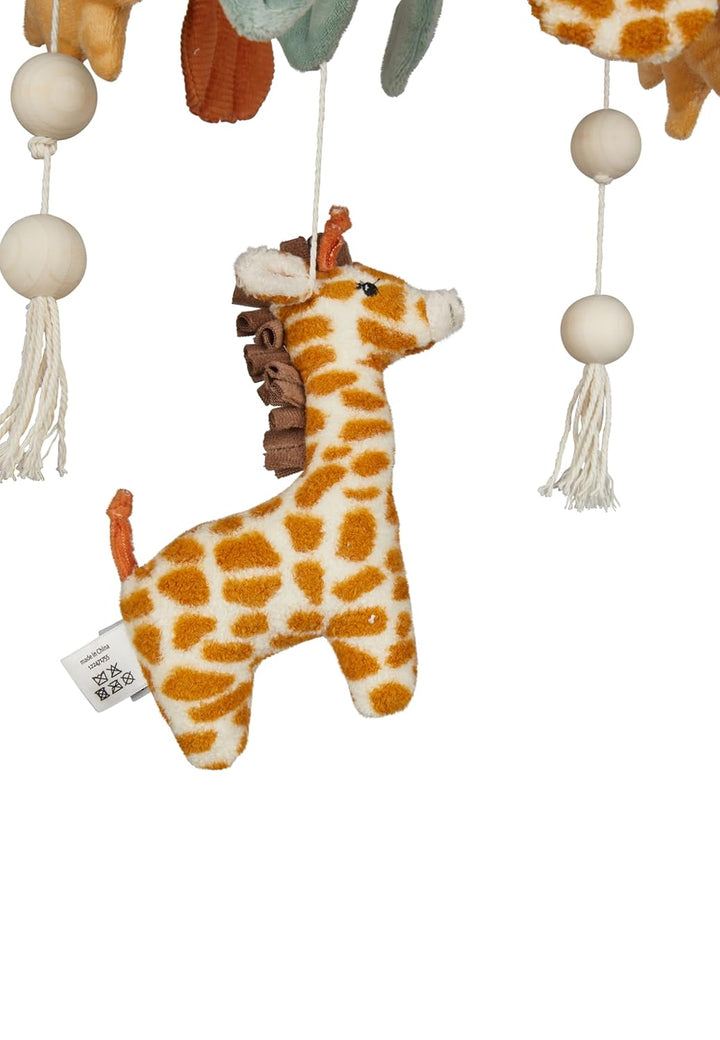 Sterntaler Deko-Mobile Giraffe & Löwe - Filigrane Wattierung, Weiches Stoff, Holzring - Liebevolle B