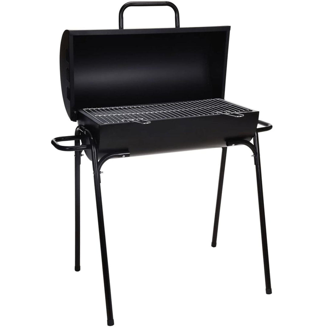 barbecue auf Rädern schwarzer Stahl 60 x 30 x 70 cm