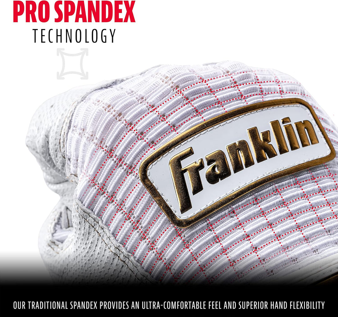 Franklin Sports MLB Cold Weather Pro Schlaghandschuhe Weiss Adult Small, Weiss Adult Small