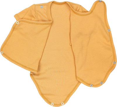 TupTam Baby Jungen Kurzarm Wickelbody Baumwolle Body 5er Set 56 Dunkelblau Blau Senfgelb Beige Grün,