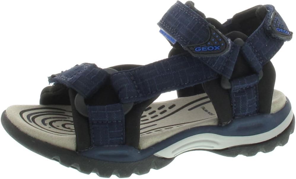 Geox Jungen J Borealis Boy D Sandalen 28 EU Dk Navy Black, 28 EU Dk Navy Black