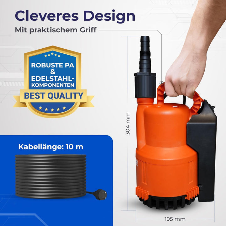Schmutzwasserpumpe ABS Robusta 200 CW-TS bis 9.500 Liter/Stunde max. 6,1m Förderhöhe Flachabsaugung
