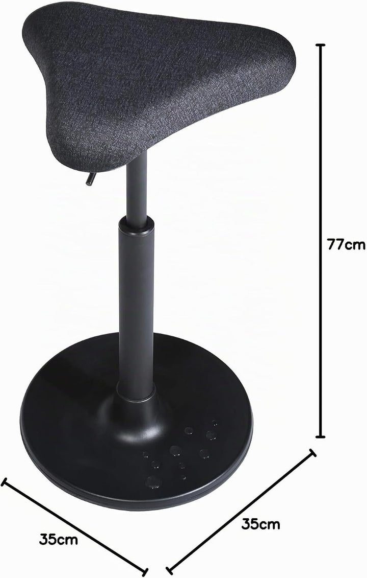 Topstar Sitness H1, Arbeitshocker, Stehhilfe, Drehhocker, höhenverstellbar, Stoffbezug Polyester, sc