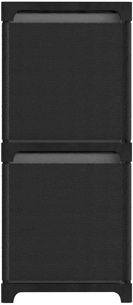 vidaXL Würfel-Regal mit Boxen 6 Fächer Schwarz 103x30x72,5 cm Stoff