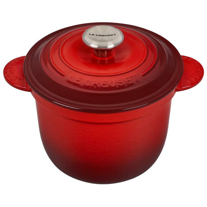Le Creuset Cocotte Every aus Gusseisen mit Poteriedeckel, 18 cm, 2 Liter, Kirschrot, 41110180600460,