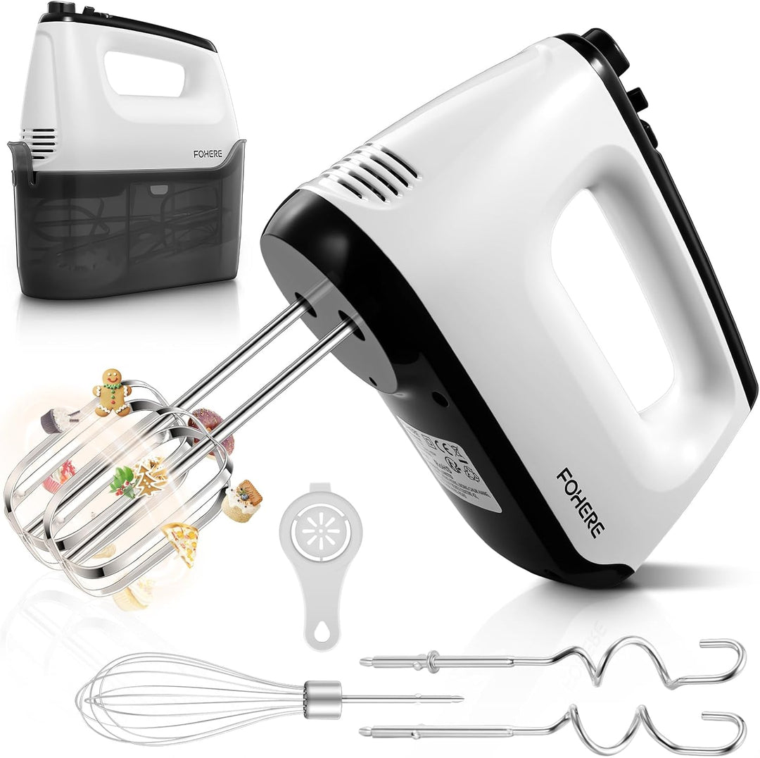 Hand Mixers - 6 Geschwindigkeiten - mit Turbo-Boost - 400 W Elektrischer Handmixer - mit Aufbewahrun