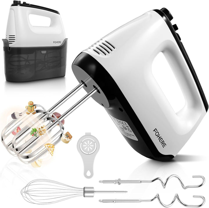 Hand Mixers - 6 Geschwindigkeiten - mit Turbo-Boost - 400 W Elektrischer Handmixer - mit Aufbewahrun
