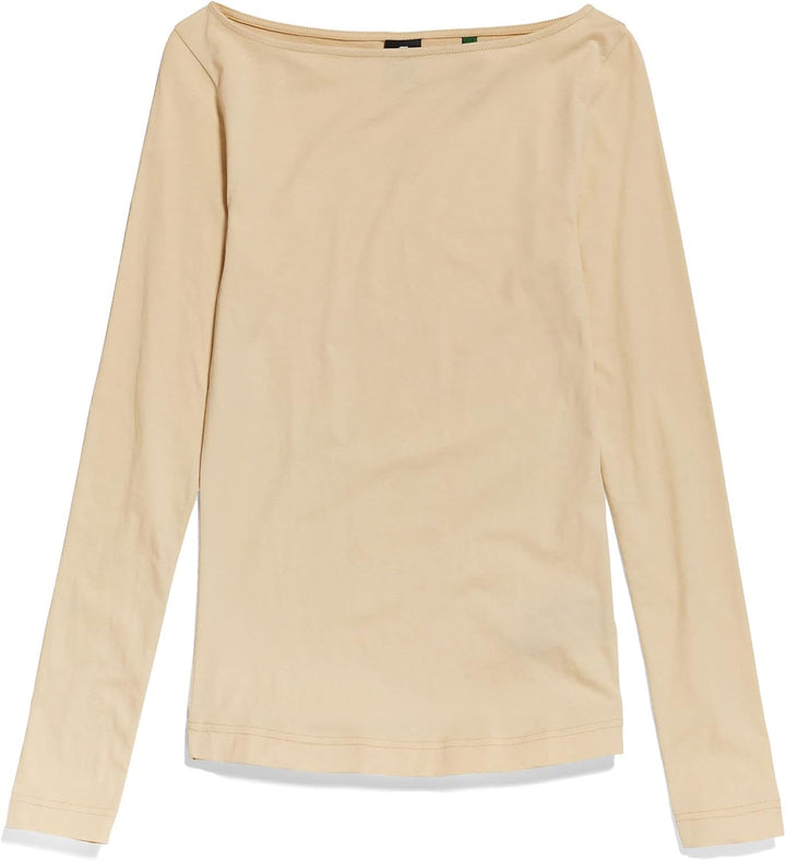 G-Star Damen Boat Slim T Ls Wmn Tops M Beige (Postbag D22754-d266-1868), M Beige (Postbag D22754-d26