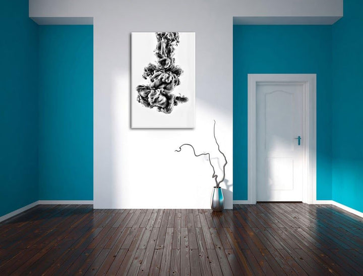 Pixxprint Monocrome, Abstrakt Art, Bunter Qualm, Format: 100x70 auf Leinwand, 100x70