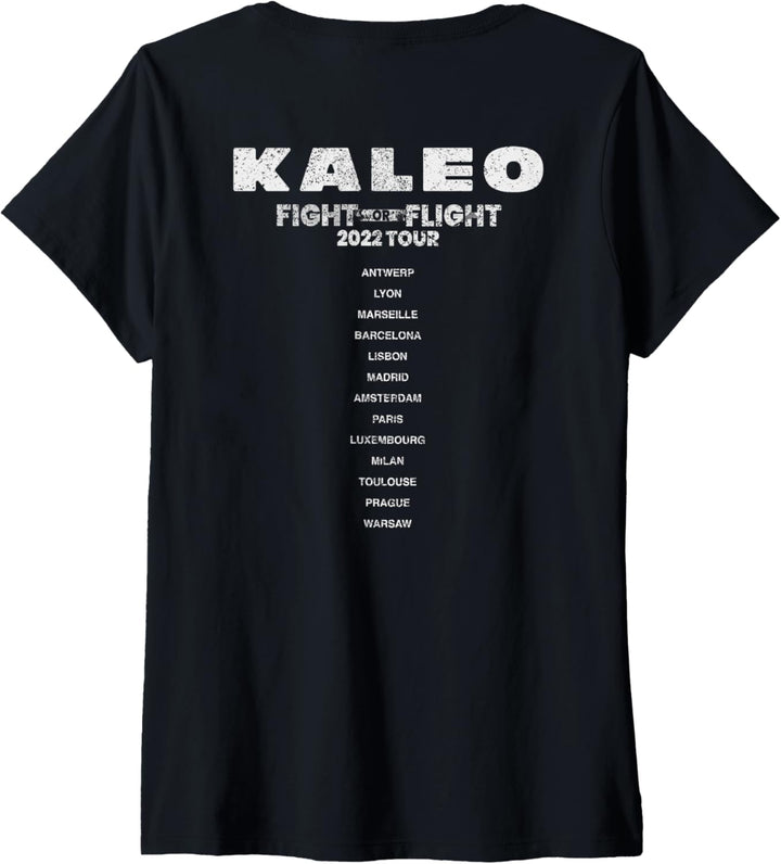 Kaleo Glacier Logo T-Shirt mit V-Ausschnitt
