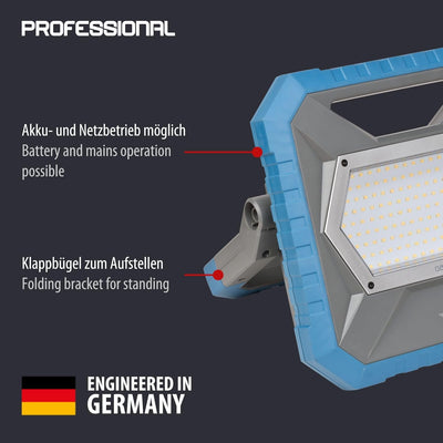 Brennenstuhl LED Hybrid Baustrahler BS 8050 MH (Kompatibel zum Bosch Professional 18V Akku System, A