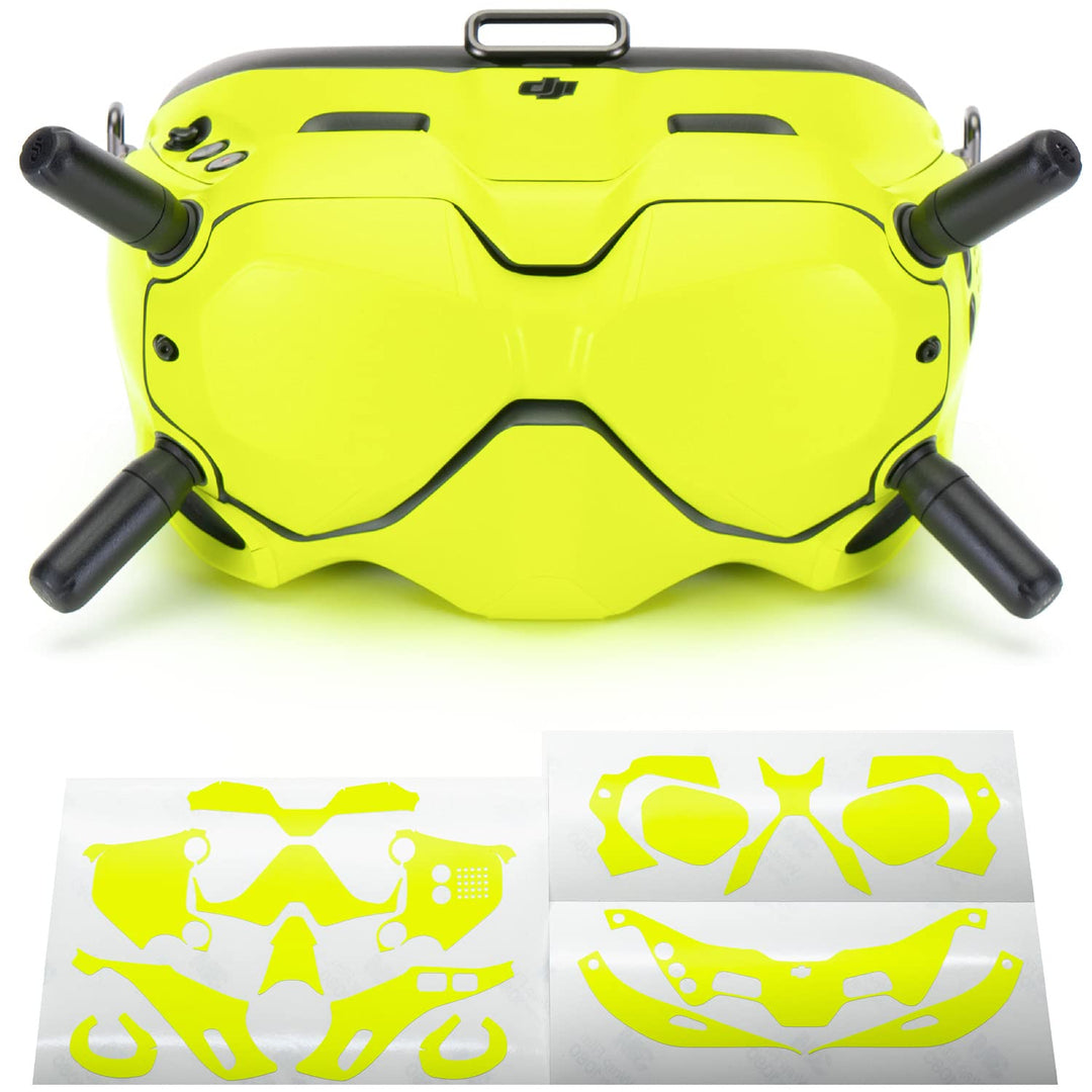 WRAPGRADE Skin Kompatibel mit DJI FPV | Goggles V2 (NEON Yellow)