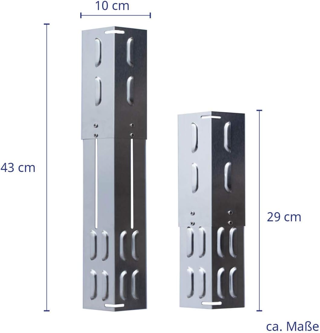Universal-Brennerabdeckung Set Edelstahl grössenverstellbar Tropfschutz Flammenverteiler (6er Set Un