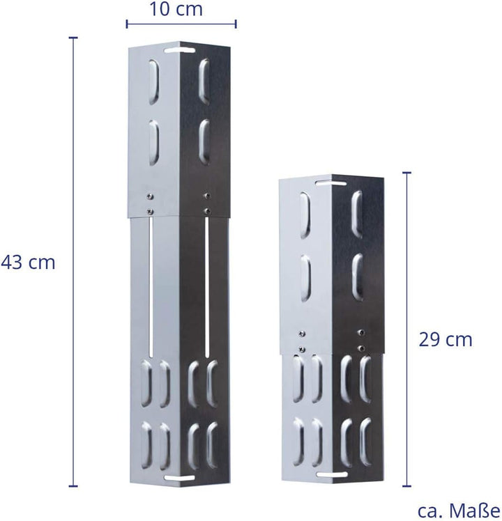 Universal-Brennerabdeckung Set Edelstahl grössenverstellbar Tropfschutz Flammenverteiler (6er Set Un