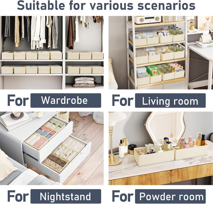 Schubladen Organizer Kleiderschrank Organizer - 8 Stück Faltbare Aufbewahrungsbox Stoff Schubladen O
