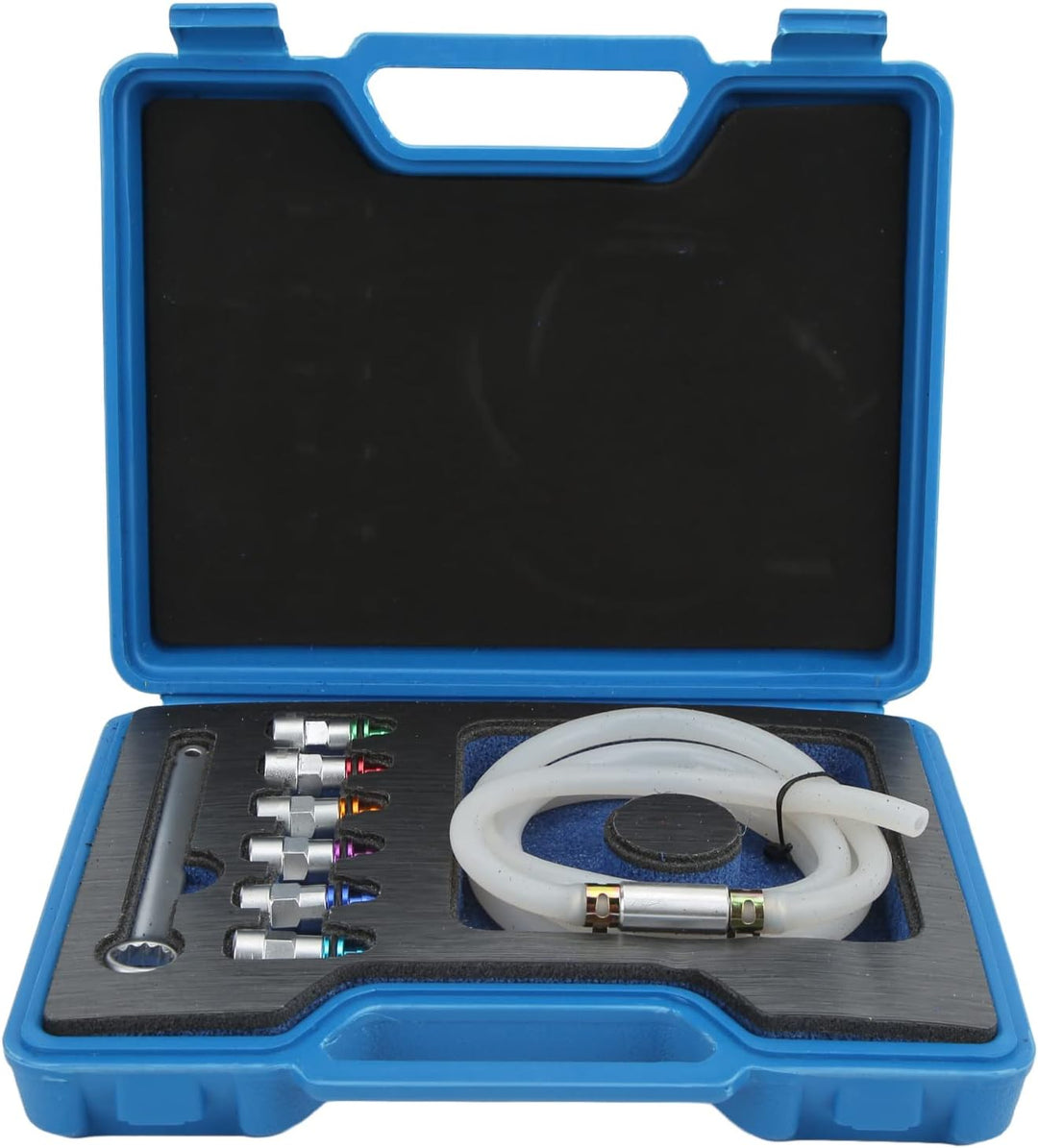 VOBOR Bremsenentlüftungsschlüssel,7‑12mm 6 Adapter,1 Ablassschlauch,Bremsenentlüftungsschlüsselsatz