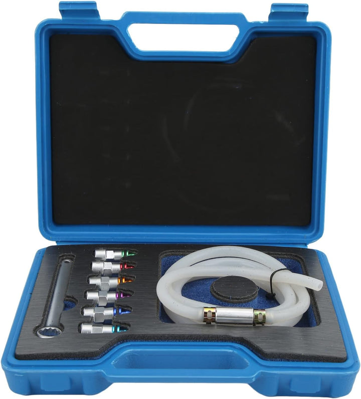 VOBOR Bremsenentlüftungsschlüssel,7‑12mm 6 Adapter,1 Ablassschlauch,Bremsenentlüftungsschlüsselsatz