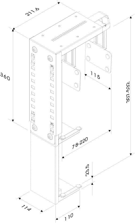 Neomounts by Newstar PC Tischhhalterung Silber CPU-D100SILVER 30kg