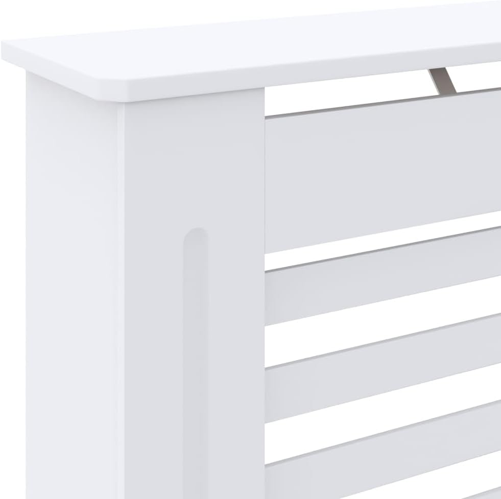 Wohnzimmer Heizkörperabdeckung 78x19x81.5 cm MDF Heizkörperverkleidung Dekorative Lamellen-Design He