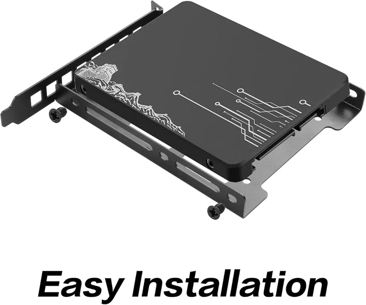 YAODHAOD 2,5 "/3,5" PCI-Slot-SSD-Montagehalter Hinterpanel-Montagehalter, 2 x 2,5-Zoll-SSD-zu-PCI-in