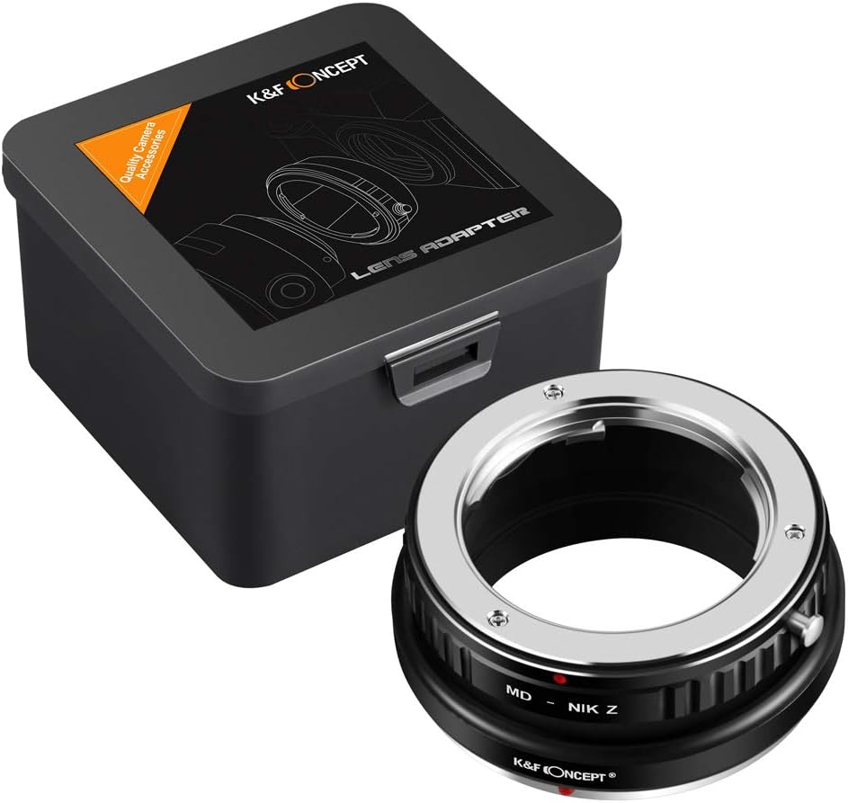 K&F Concept MD-NIK Z Bajonettadapter Objektiv Ring für Minolta MD MC Objektiv auf Nikon Z 7 und Niko