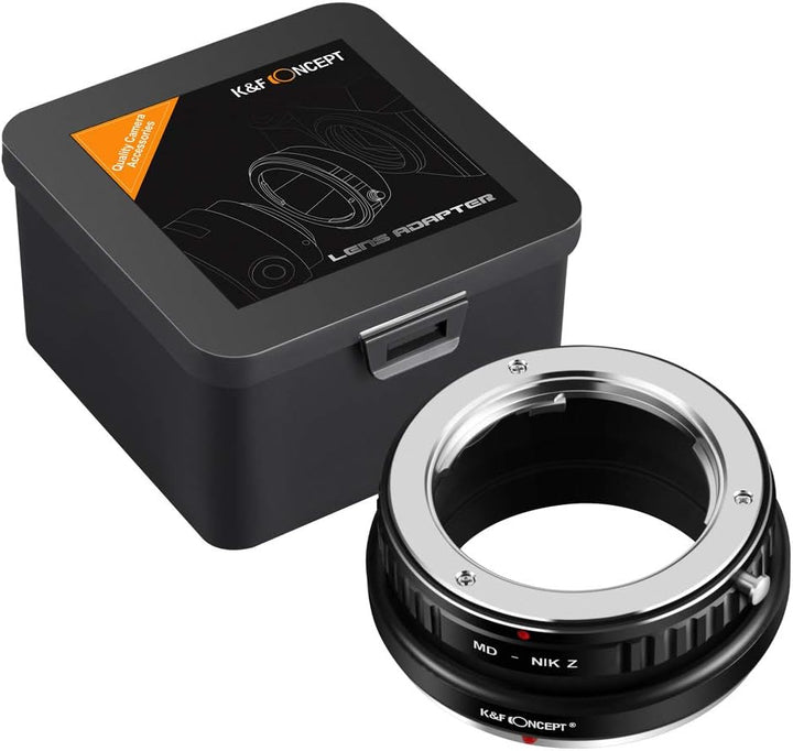 K&F Concept MD-NIK Z Bajonettadapter Objektiv Ring für Minolta MD MC Objektiv auf Nikon Z 7 und Niko