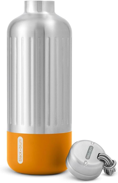 BLACK + BLUM Explorer Isolierflasche | Orange | 850 ml | Trinkflasche Thermo hält 24h kalt & 12h hei