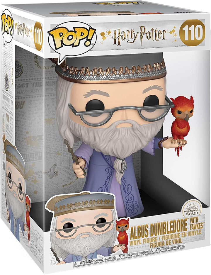 Funko Pop! HP: Harry Potter - 10" Albus Dumbledore mit Fawkes - Vinyl-Sammelfigur - Geschenkidee - O