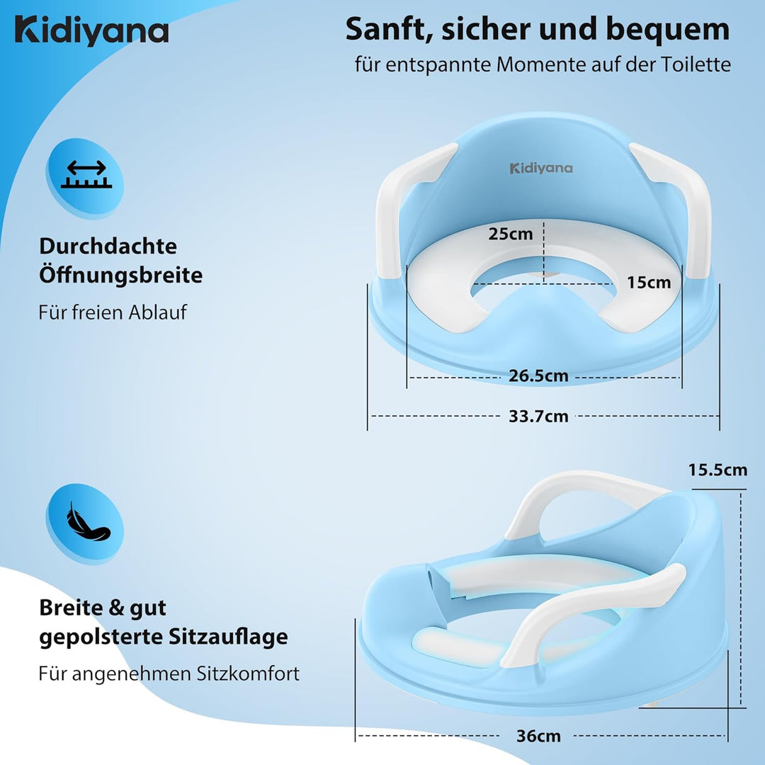 Toilettenaufsatz für Kinder, Kinder Toilettensitz mit weichem, abnehmbarem Sitzpolster, rutschfester