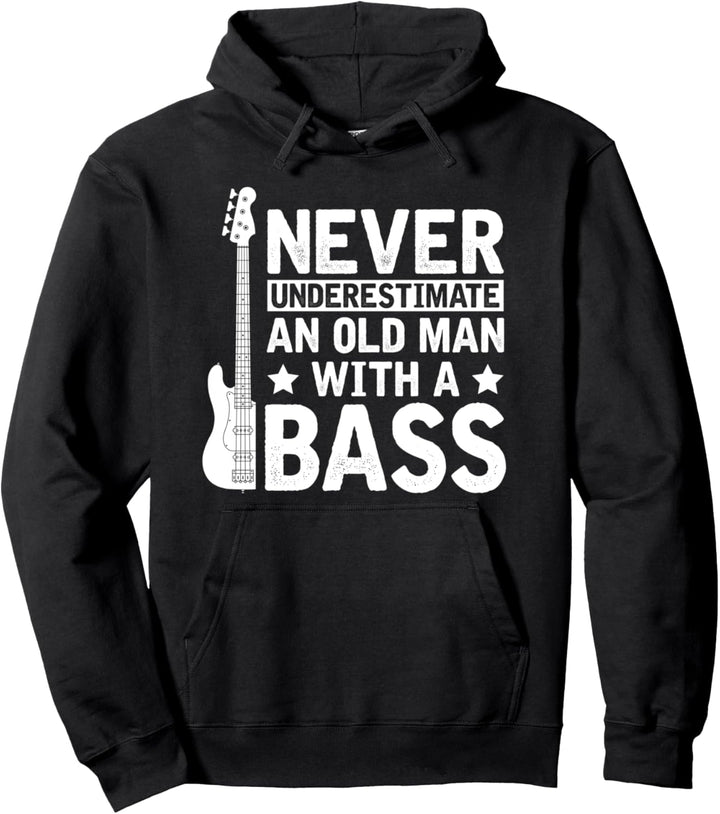 Bass Gitarrist Rentner Bassspieler Musiker Ruhestand Bass Pullover Hoodie