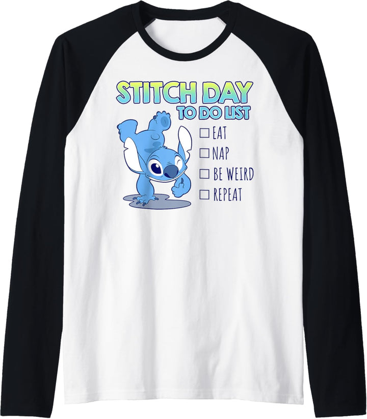 Disney Lilo & Stitch 626 Stitch Day To Do List Raglan
