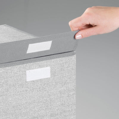 mDesign 2er-Set Wäschetruhe aus atmungsaktivem Polypropylen – Design Wäschekorb für Waschküche, Bad
