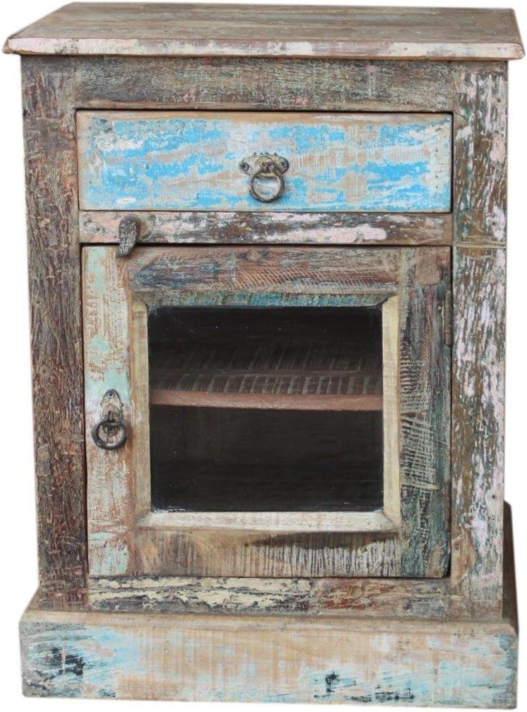 GURU SHOP Vintage Beistellschrank, Kommode, Nachttischschrank, Flurschrank mit Schubfach - Modell 2a