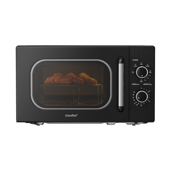 COMFEE' CMO-MG202NC(BK) Mikrowelle mit Grill, 20 Liter, Mikrowelle 700 W, Grill 1000 W, 5 Leistungss