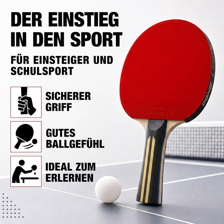 Donic-Schildkröt Tischtennis-Geschenkset Top Team 500, 1 Schläger, 3 Bälle inkl. Schlägerhülle, im B