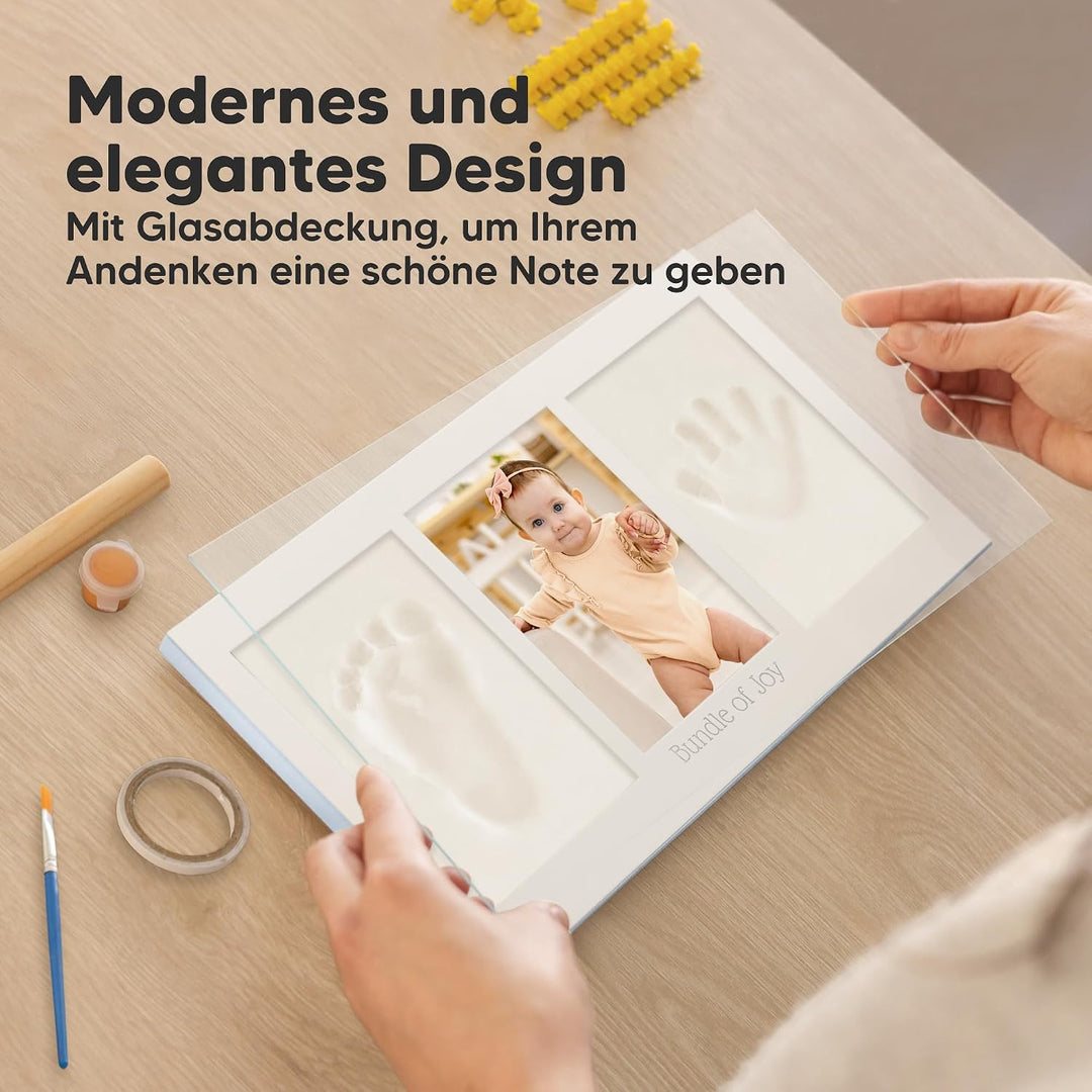 KeaBabies Baby Handabdruck Und Fussabdruck Set - Ton Handabdruck Andenken Rahmen, Neugeborenen Kinde