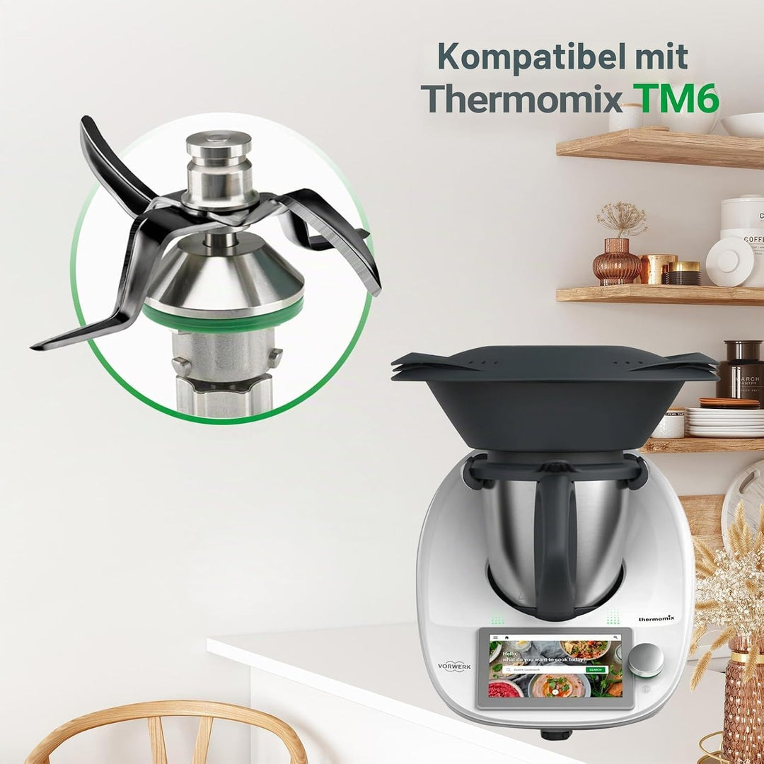 Titanstreichklinge Messer für Vorwerk Thermomix TM6 Küchenmaschine zubehör Titan TM6, Titan TM6