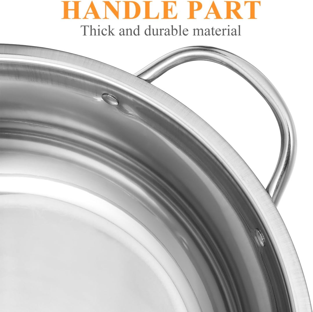 STOBAZA Hot Pot Mit Trennwand Edelstahl 32Cm Doppelseitiger Suppentopf Für Induktionsherd Und Gas Le