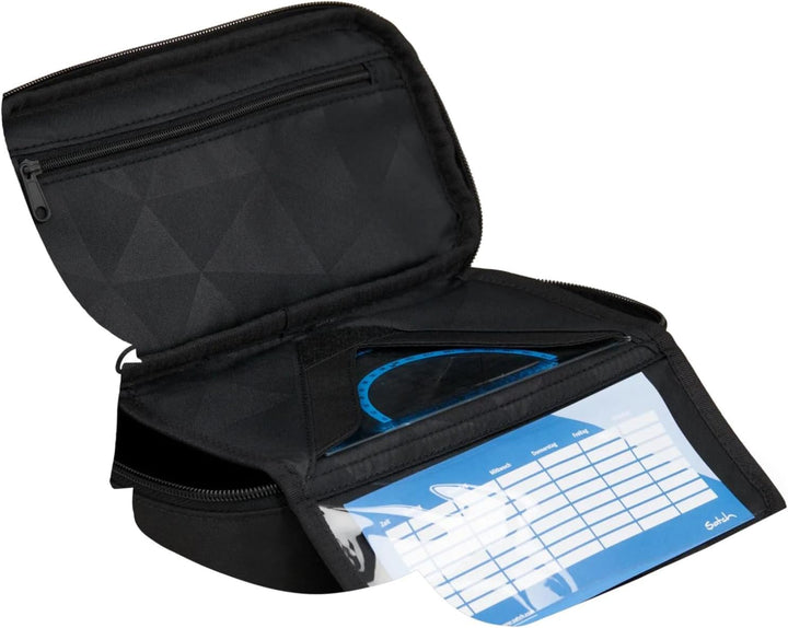 Satch Schlamperbox extra gross inkl. Trennfach Reissverschlussfach Stiftehalter Geodreieck Sichtfens