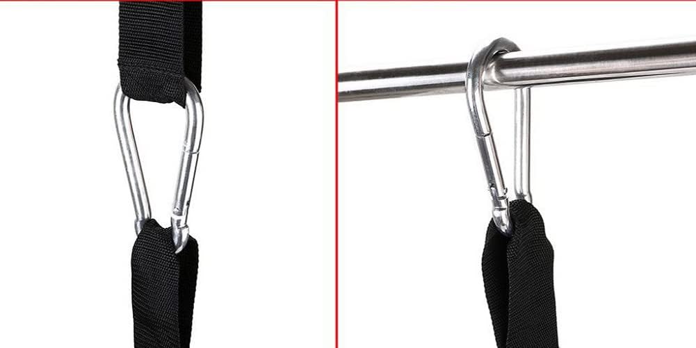 HemeraPhit Bauchgurt Arm Hänger Gürtel Pull Up Crunch Sling Workout verstellbar Schwarz, Schwarz