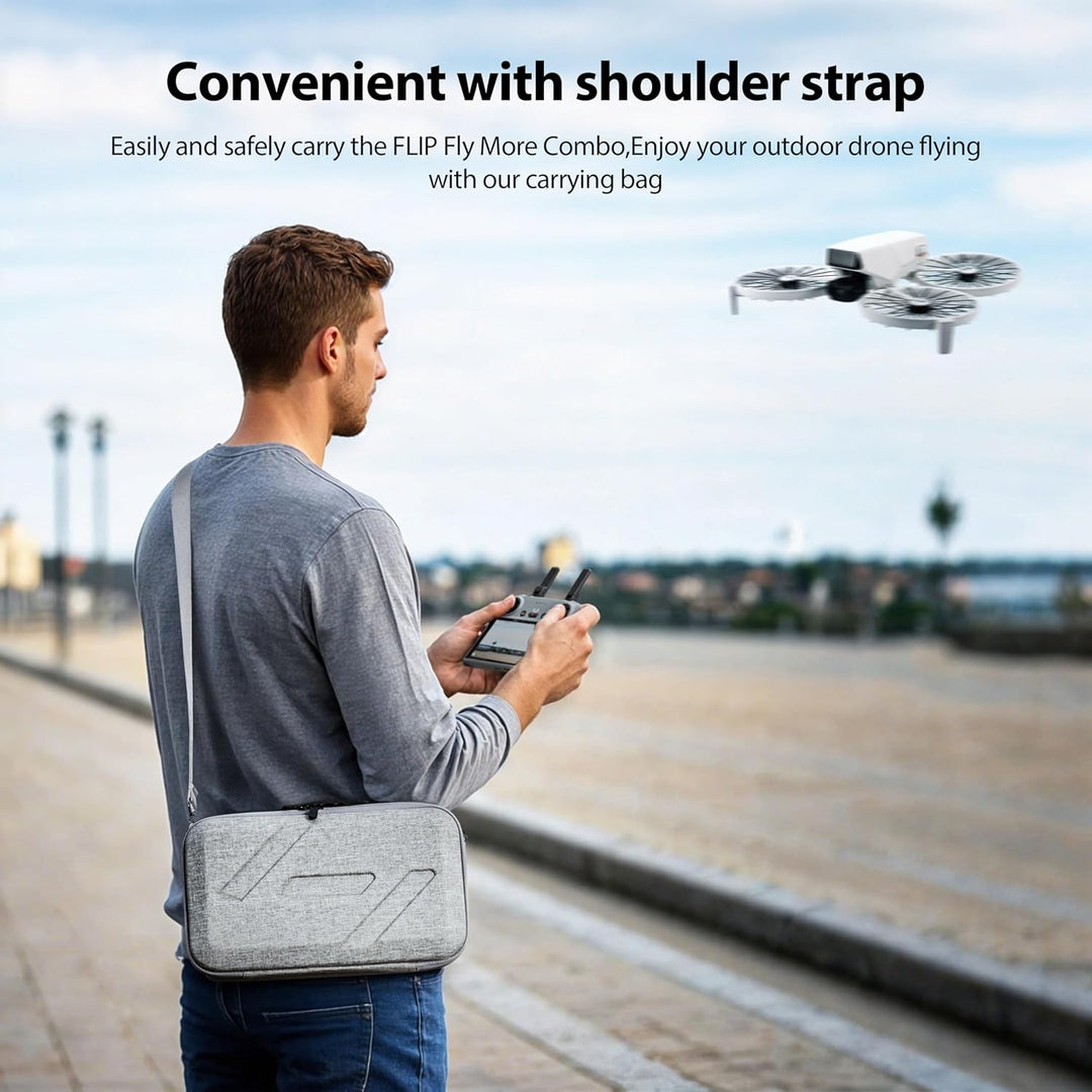 Tomat Flip Tasche, tragbare Aufbewahrungs-Umhängetasche für DJI Flip Fly More Combo, unterstützt 3 A