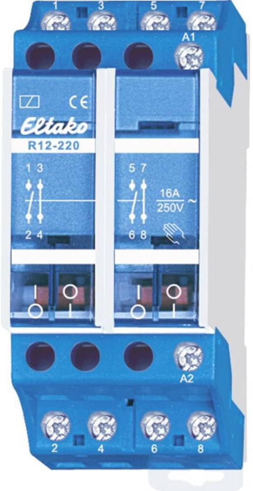 Eltako R12-220-230V Schaltrelais Nennspannung: 230V Schaltstrom (max.): 16A 2 Oeffner, 2 Schliesser