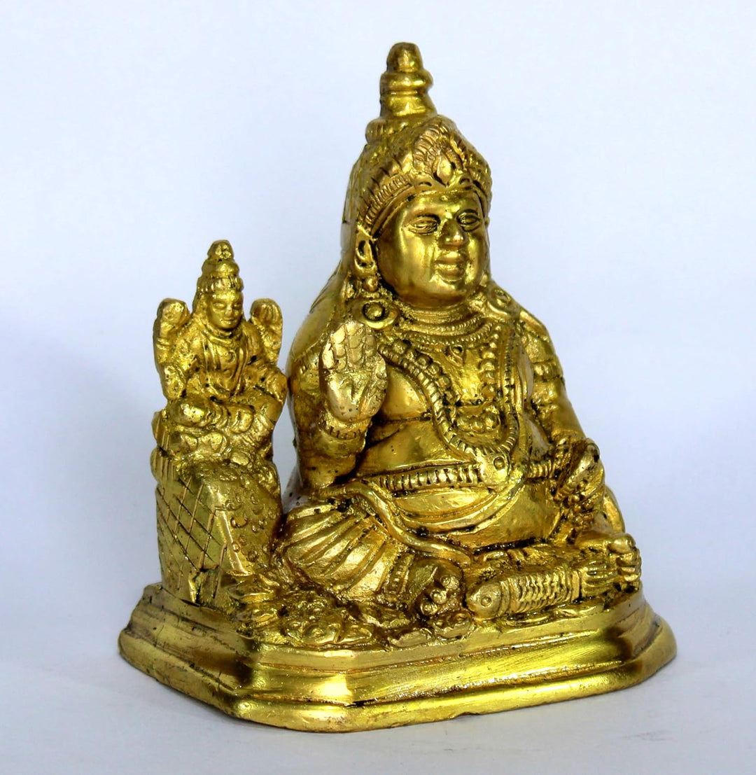 eSplanade Brass Lord Narasimha/God Narsingh with Prahlad Idol Murti Statue (Laxmi Kuber), Laxmi Kube