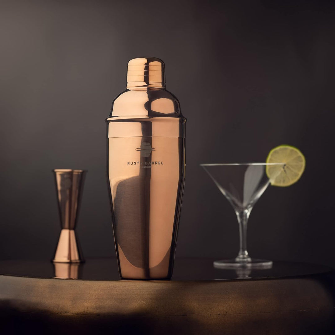 Rusty Barrel Park Lane Cocktail Set zum Selbermixen – Kupfer Geschenkset Manhattan Edelstahl Cocktai