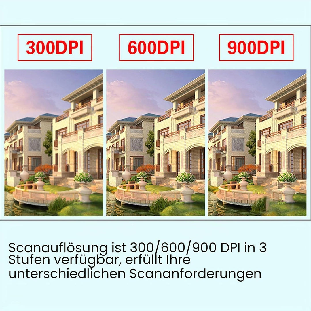 Hochauflösender Tragbarer Scanner JPG PDF 900DPI Handheld -Dokument -Scanner für Geschäftsreisende